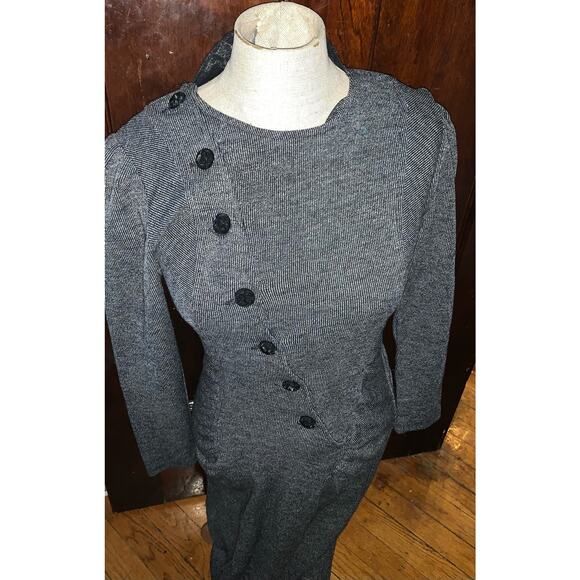 Vintage 1980s Ruched All That Jazz Fitted Dress Size 3/4 Made in USA - Picture 9 of 9